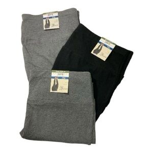 Three pair High-rise Terra & Sky Leggings Size 1X (16W - 18W) Grey and Black New
